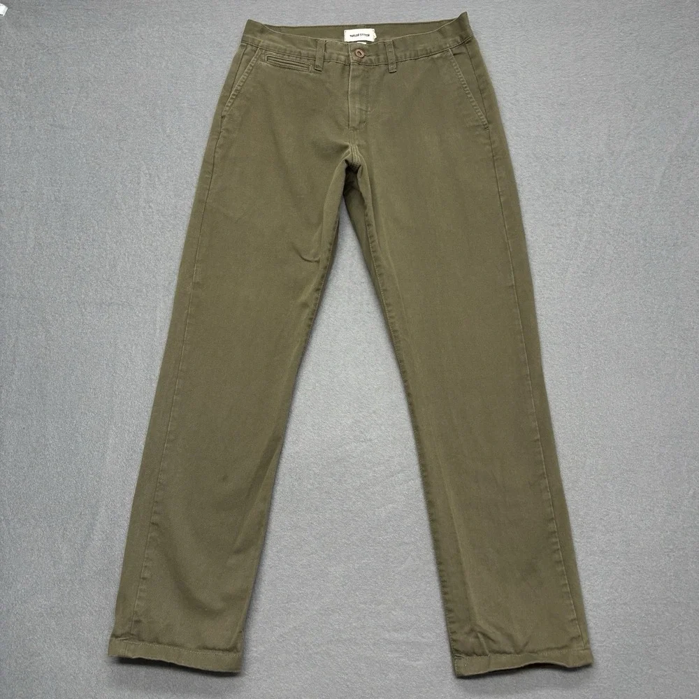 Taylor Stitch Pants Mens Size 31 (30x30) Democratic Fit Green‎ 100% Cotton Chino